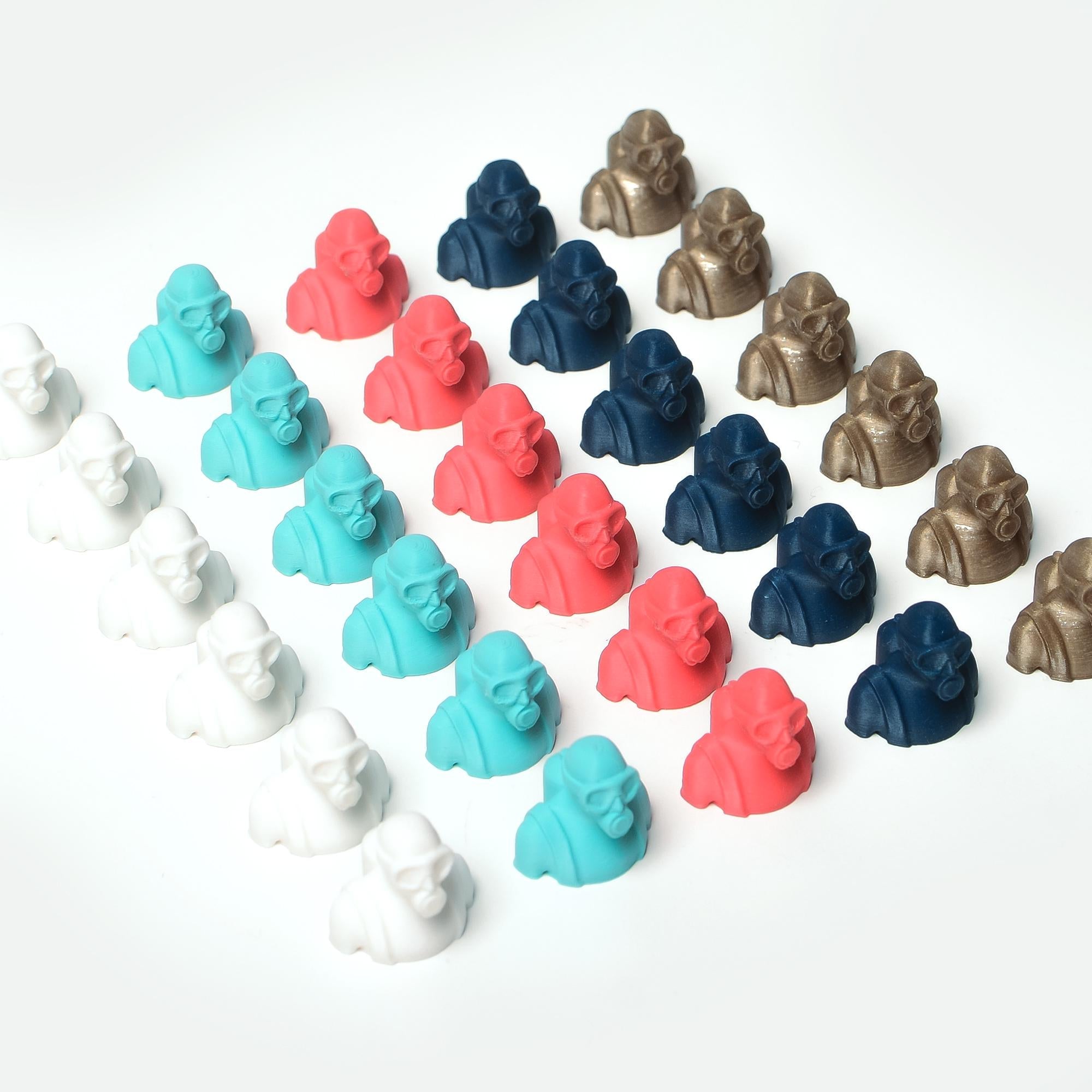 Mélytáv – Teljes token szett | Kezdőjátékos, Heti számláló és Búvár jelzők | 32 db