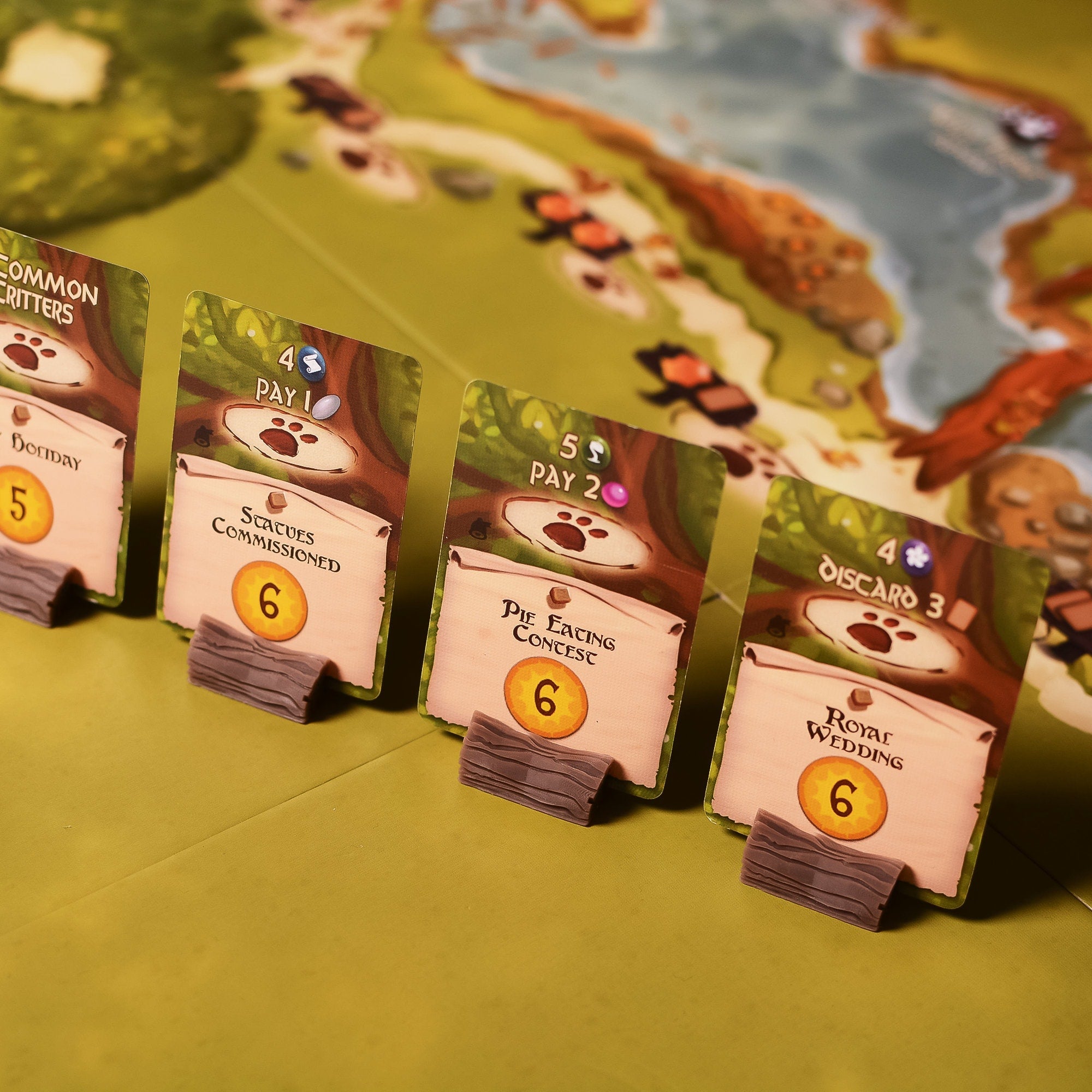 Everdell fatörzs kártyatartó - 6 db Eseménykártya tartó