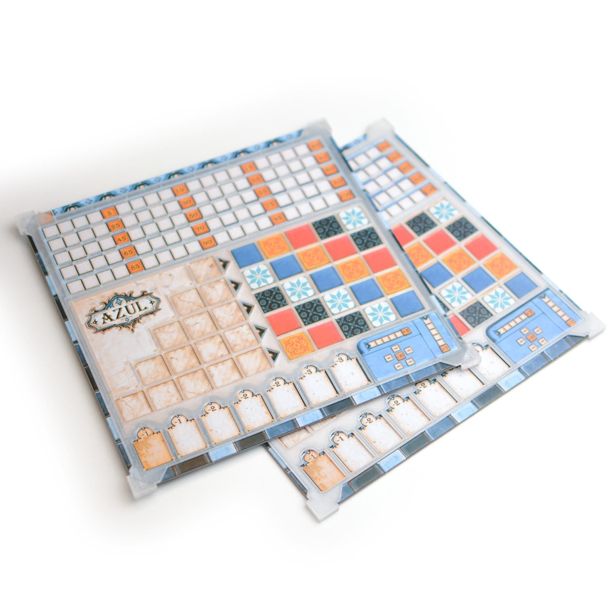 Azul játéktábla fedőlap – Átlátszó, 3D nyomtatott csempetartó | 1 darab vagy 4 darabos szett
