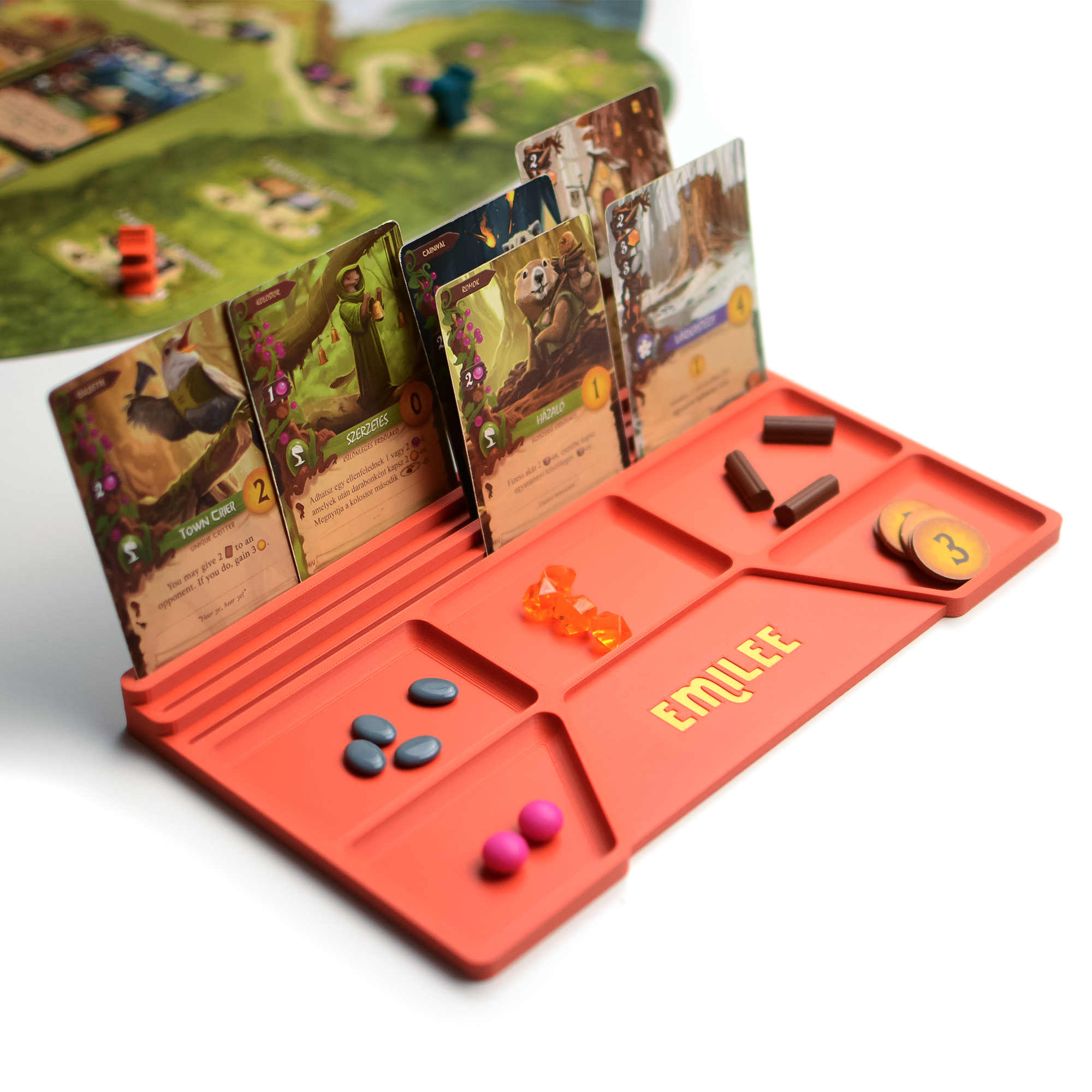 Személyre szabott társasjátékos játékos tálca