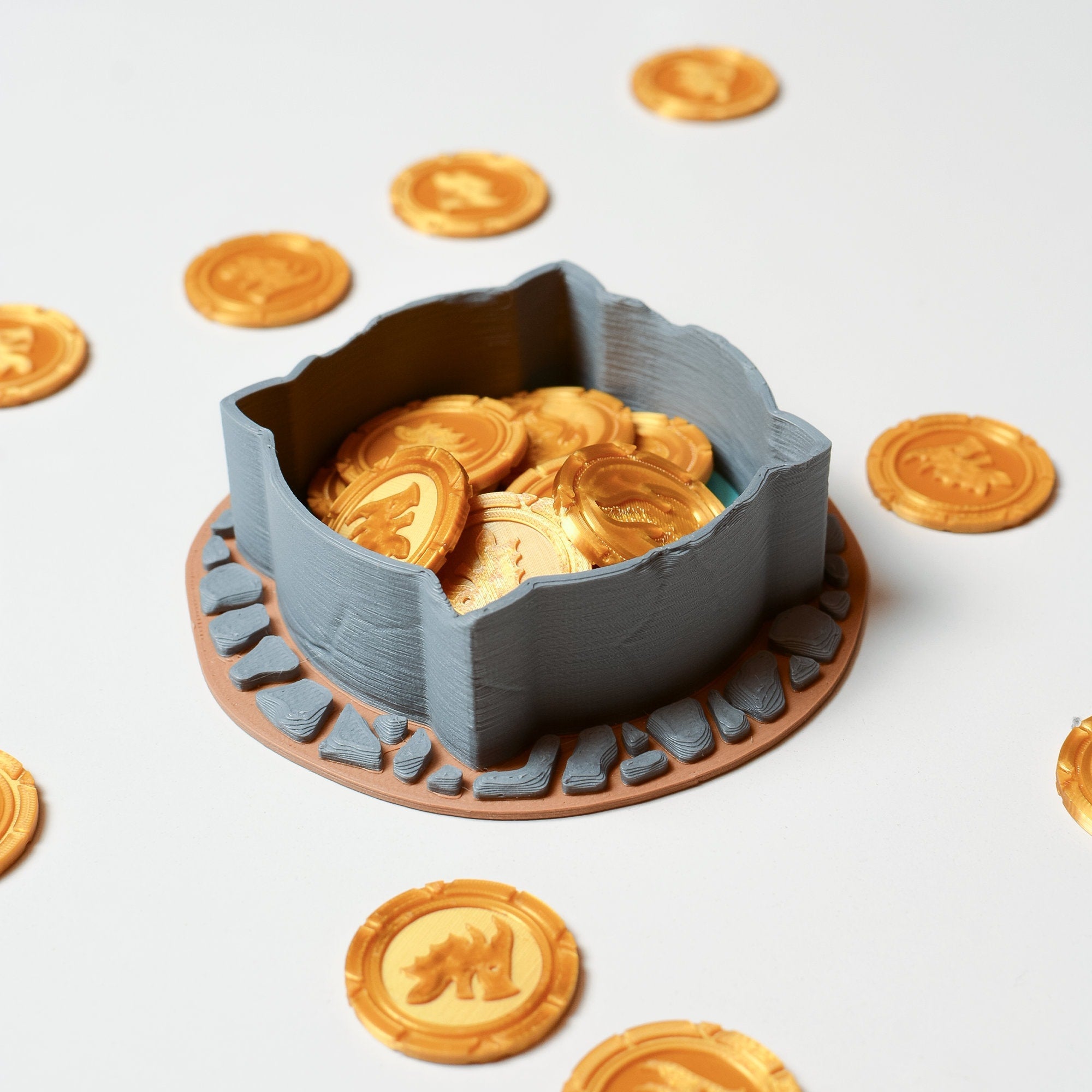 Lángművesek – Aranyérme szett | 3D nyomtatott tokenek